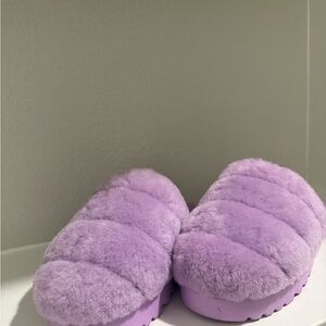 UGG Fluffy Purple Slippers